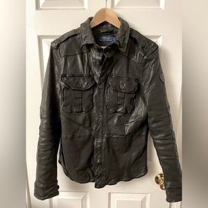Leather Shirt Jacket